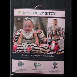Itzy Ritzy Mom Boss 4-in-1 Multi-Use Cover plus a matching cart cover